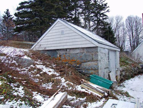 Stone outbuilding located directly behind main house, Lyle House, Port Clyde, 2008.; Department of Tourism, Culture and Heritage, Province of Nova Scotia, 2008