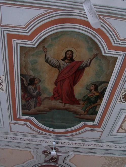 Close-up of one of the Imhoff paintings on the ceiling, 2007.; Brett Quiring, 2007.