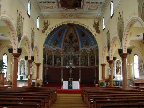 View of the sanctuary from the nave, 2007.; Brett Quiring, 2007.