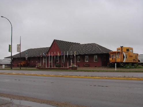 View of the front facade of the station, 2007.; Brett Quiring, 2007.