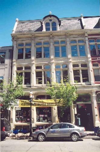Street level view of front facade; OHT, 2001