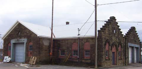 Engine House Buildings, oblique view, 2005.; City of Miramichi