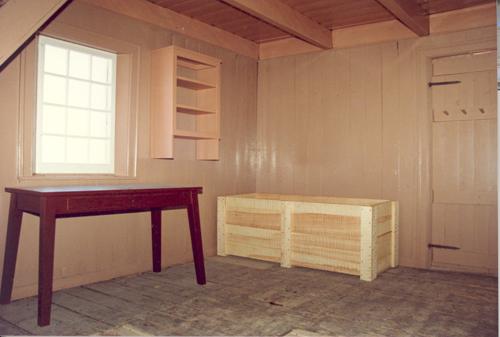 Interior view of the main floor showing furniture and restored finishes – March 1991; OHT, 1991