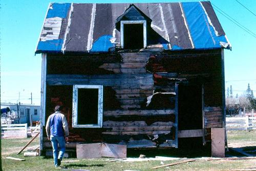 Historic view of the south elevation showing the building before restoration – c. 1983; OHT, 1983