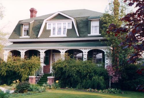 Detail, front of Jesse Ashbridge House, 1990s; OHT