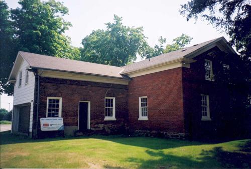 View of the building from the southwest showing connection of rear wing to main house – August 2003; OHT, 2003