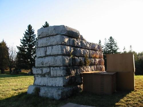 Pillar from the northeast corner; Michael Seaman, Town of Aurora