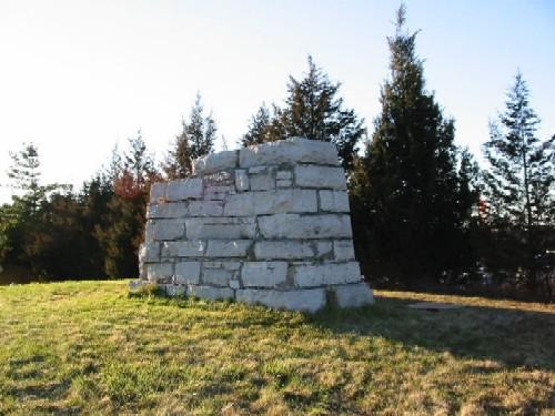 Pillar from the southeast corner; Michael Seaman, Town of Aurora