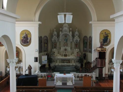 View of the sanctuary from the balcony, 2007.; Government of Saskatchewan, Bernard Flaman, 2007.