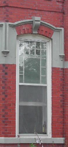 This image shows the ornementation of the windows, 2005.; City of Saint John