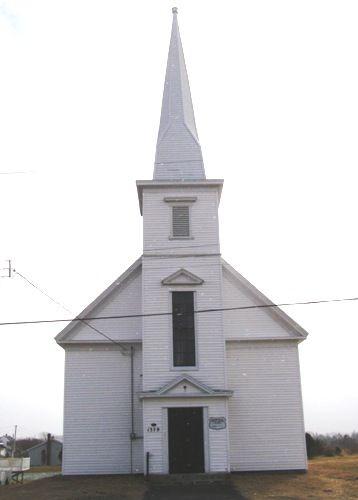 Front elevation of of the Rockville United Baptist Church, Rockville, Yarmouth County, NS, 2008; Heritage Division, NS Dept. of Tourism, Culture and Heritage, 2008