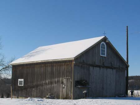 North and west elevations of the Driveshed, 2007.; Lindsay Benjamin, 2007.