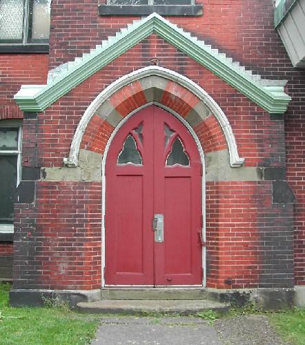 This image shows the central entrance, 2005.; City of Saint John