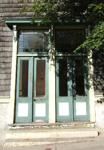 This image shows the double entrance, 2005.; City of Saint John