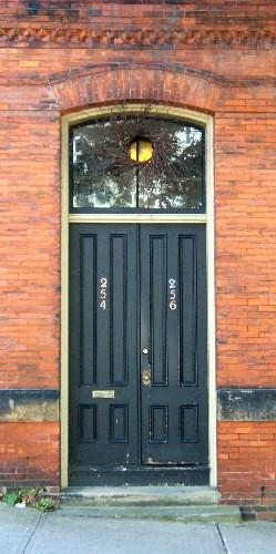 This image shows the segmented arched entry, 2005. ; City of Saint John