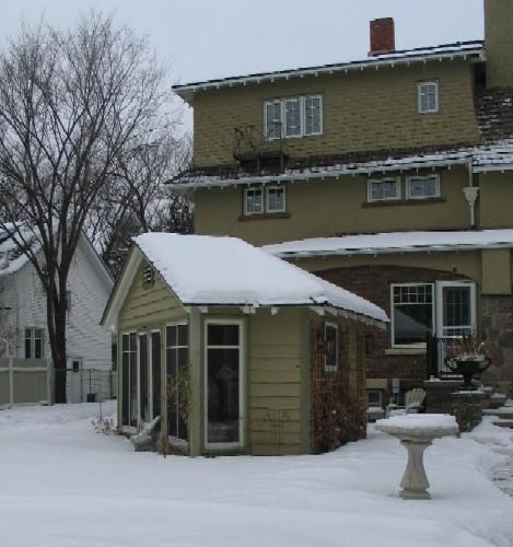 View of the gazebo and rear of the Sommerville/Petitt House, 2007.; City of Saskatoon, Kathlyn Szalasznyj, 2007
