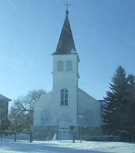 View of church at St. Joseph's Roman Catholic Church, Rectory and School, 2008.; J. Kasperski, 2008