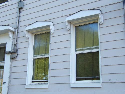This photograph shows two of the windows in the building, 2005; City of Saint John