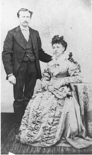 Calixte Gallant and Ombéline Poirier, circa 1880; CÉA P227-A445