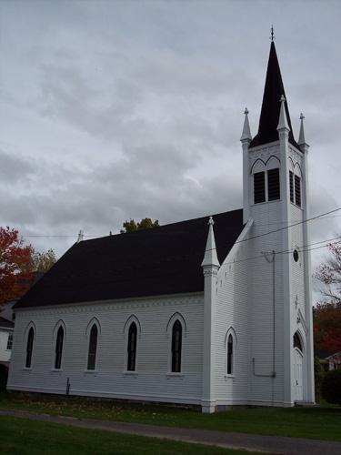 A side view of St. Andrew's United Church; The Valley District Planning Commision