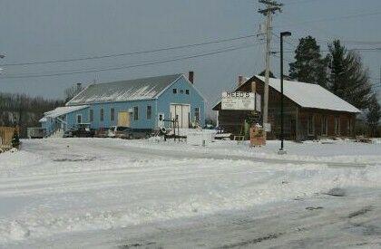 An image of Meed's Lane looking north-west, showing Meed's Machine Shop & Foundry and old blacksmith building.
