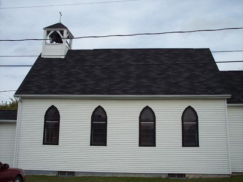 A photo of the side of All Saints Anglican Church; The Valley District Planning Commision