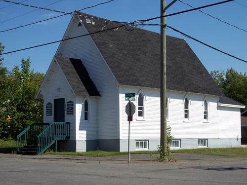 A photo of the side of the United Baptist Church; The Valley District Planning Commision