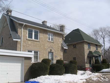 West facades of 380 and 390 Brock Avenue, 2007.; Lindsay Benjamin, 2007.