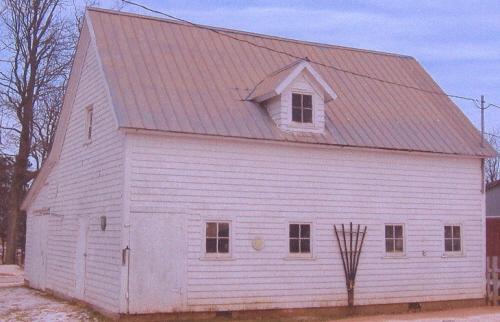 Showing former carriage house; Alberton Historical Preservation Foundation, 2006