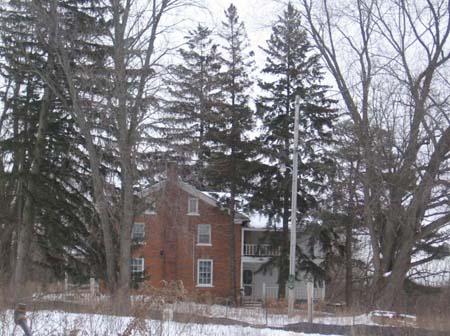 Contextual photograph of the Schoerg Homestead depicting the heavily treed landscape, 2007.; Lindsay Benjamin, 2007.