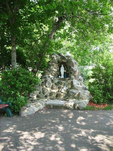 The Notre-Dame-de-Lourdes Grotto, contructed by a Religious Hospitaller.; Town of Tracadie-Sheila