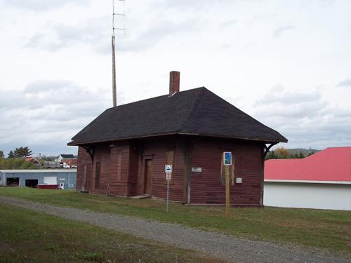 This photo shows a side view of the Former Canadian Pacific Railway Station on Portage Road; The Valley District Planning Commision